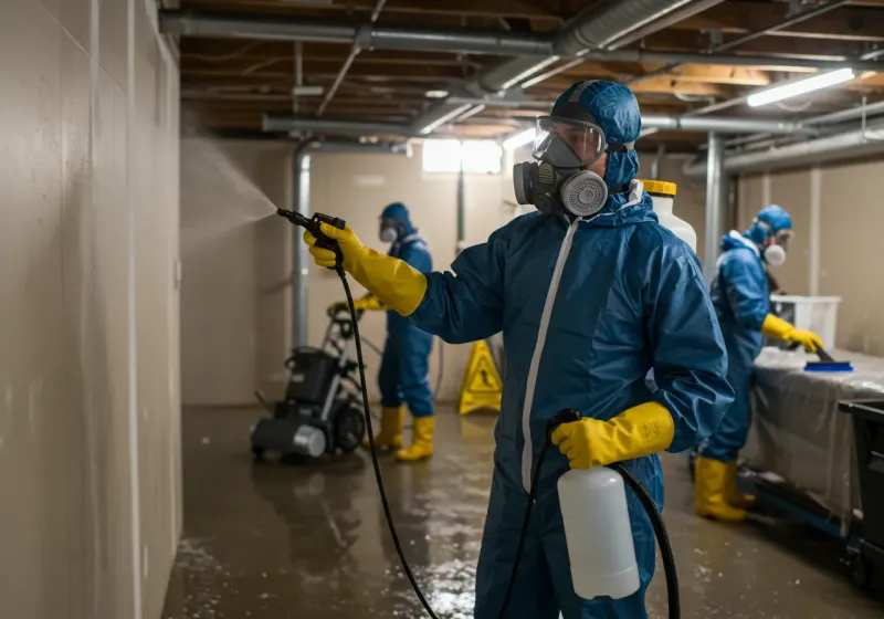 Basement Sanitization and Antimicrobial Treatment process in Highland Lakes, AL