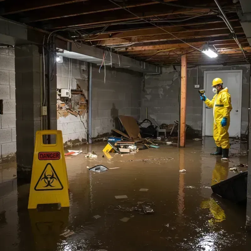 Flooded Basement Electrical Hazard in Highland Lakes, AL Property